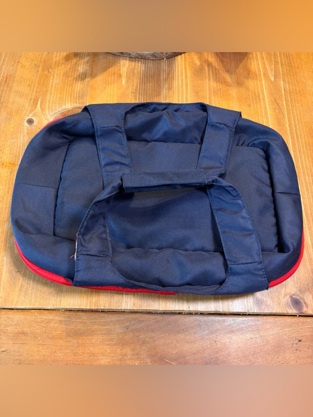 Pyrex vintage insulated casserole carrier bag 9X13 blue/red